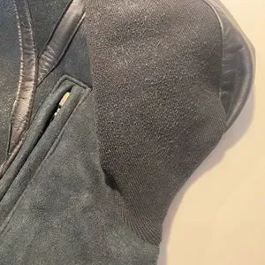 Kookai black leather hot sale jacket
